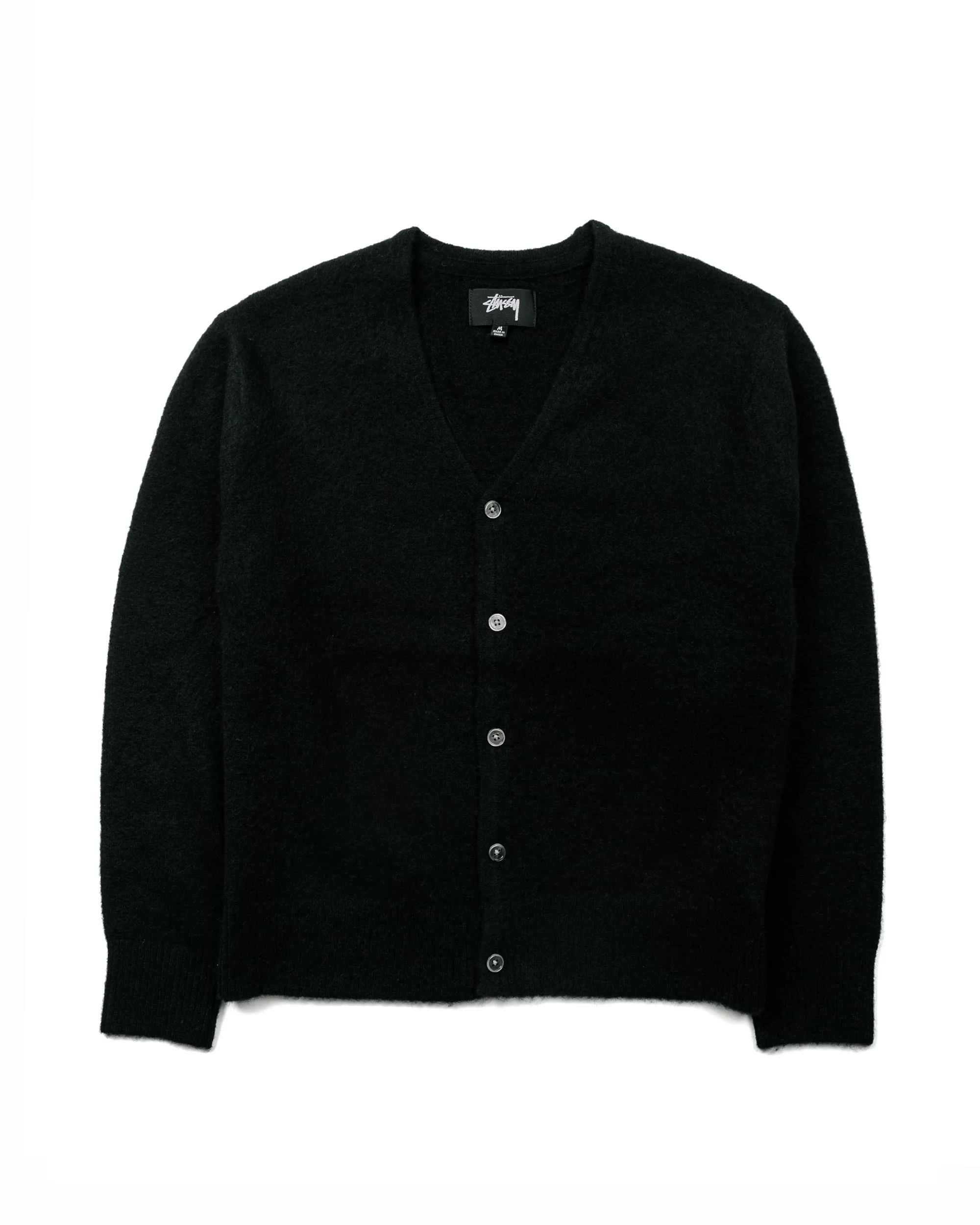 St??ssy Brushed Cardigan Black Soft Hoodie Adult Size