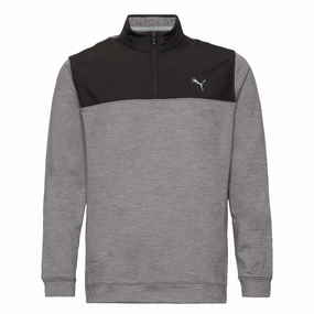 Puma - Men's Cloudspun Colorblock 1/4 Zip Sweater (537463 01) Casual Motion
