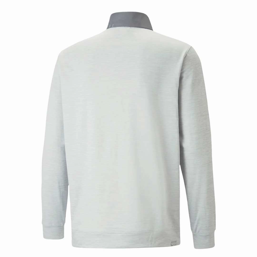 Bonded Armhole Frames Puma - Men's Cloudspun Colorblock 1/4 Zip Sweater (537463 02)