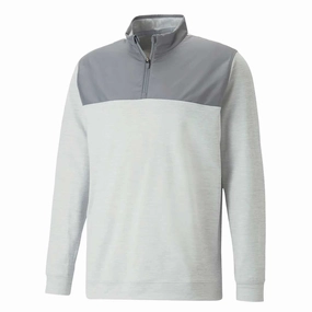 Functional Performance Sustainable production Puma - Men's Cloudspun Colorblock 1/4 Zip Sweater (537463 02)