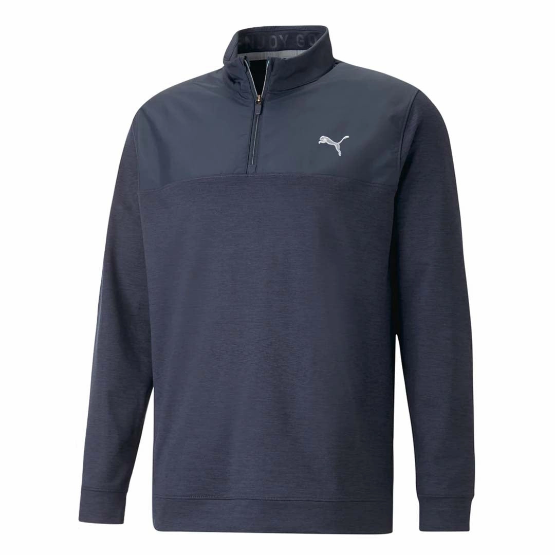 Puma - Men's Cloudspun Colorblock 1/4 Zip Sweater (537463 03) Odor Control Treatment Training session