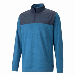 Puma - Men's Cloudspun Colorblock 1/4 Zip Sweater (537463 06) Performance Flex