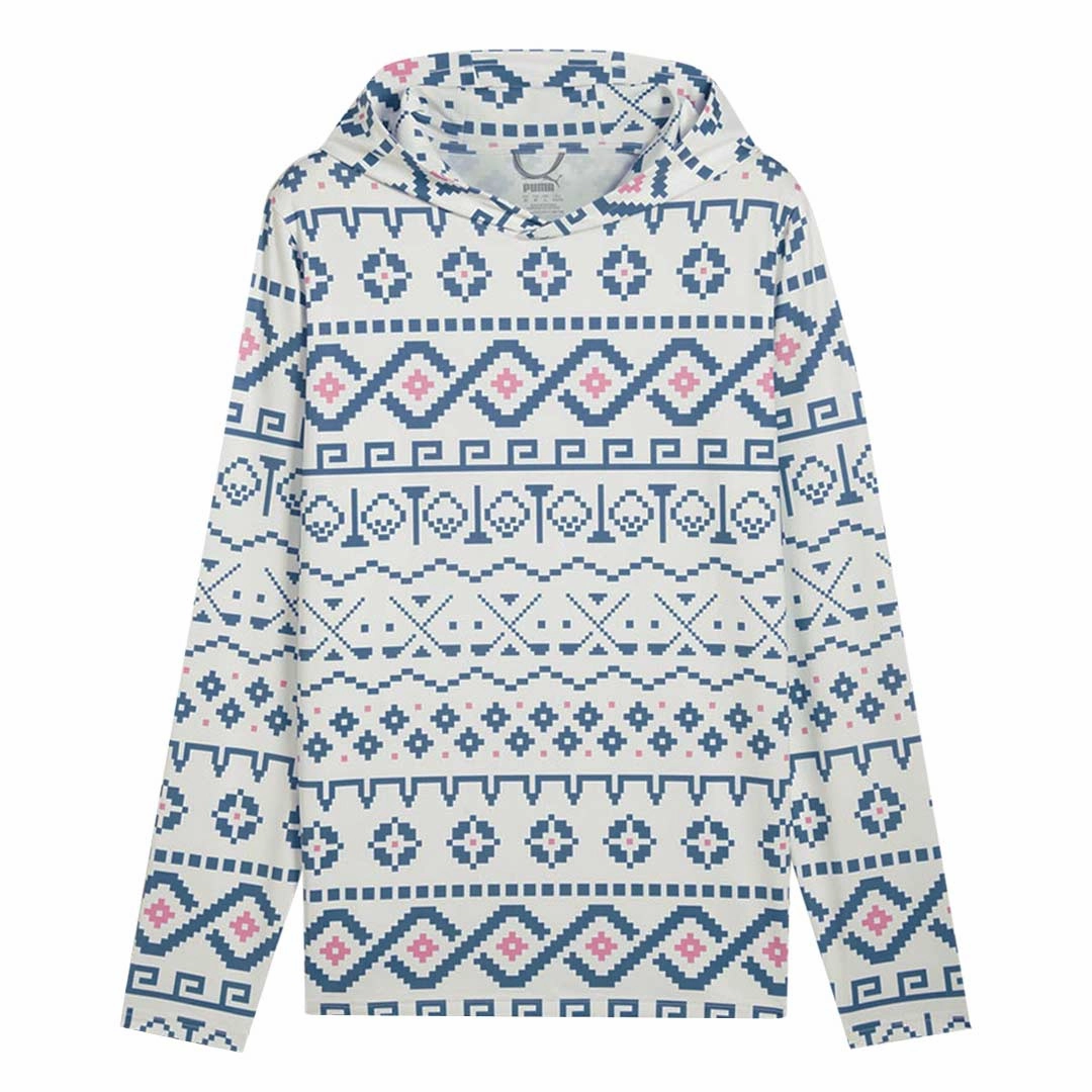Versatile Fit Adjustable Hem Drawstring Puma - Men's Fair Isle Hoodie (627641 01)