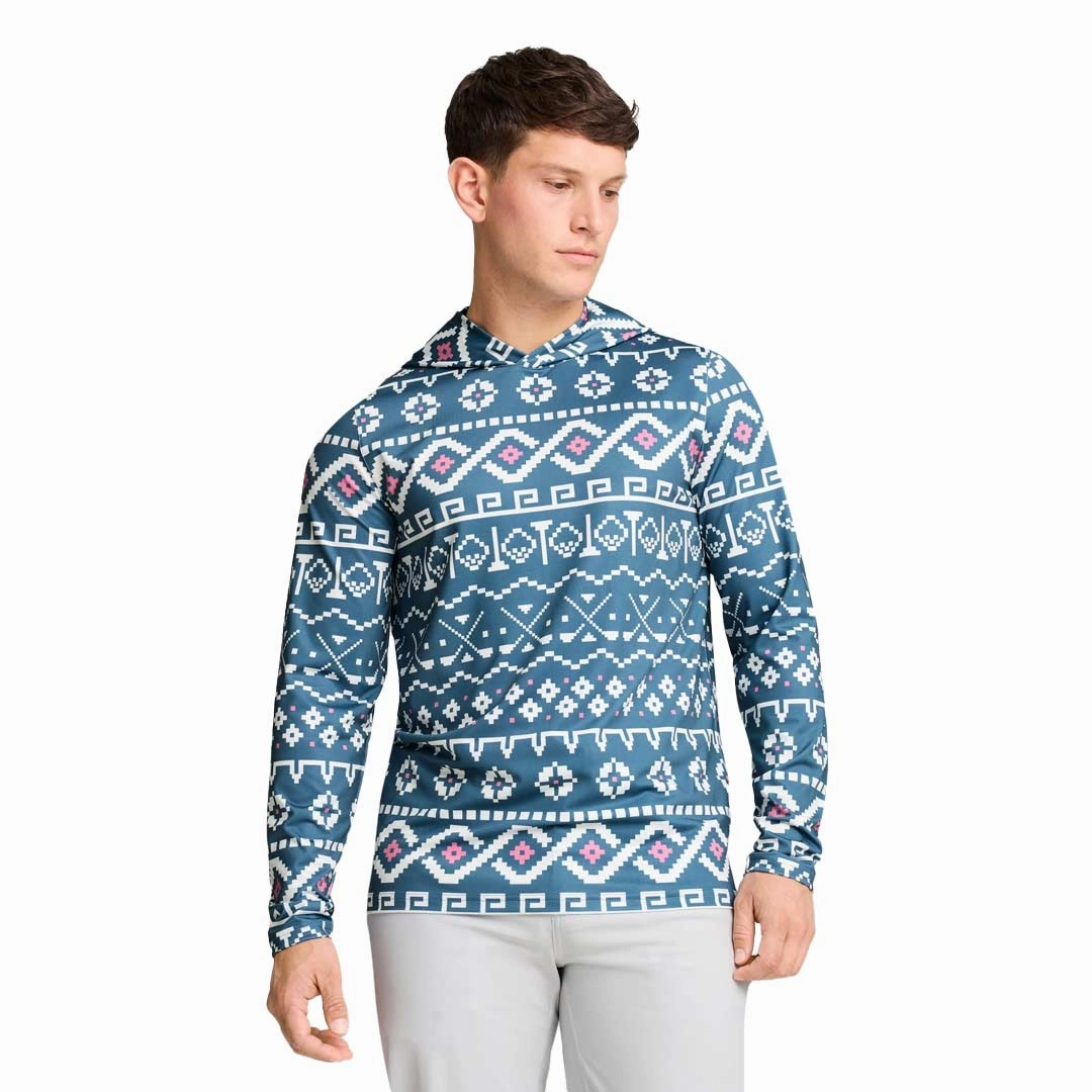 Puma - Men's Fair Isle Hoodie (627641 02) Tear Resistant Weave Athlete Focus