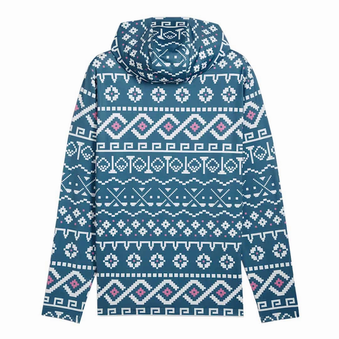 Puma - Men's Fair Isle Hoodie (627641 02) Moisture Wicking Material Cross Fiber Engineering
