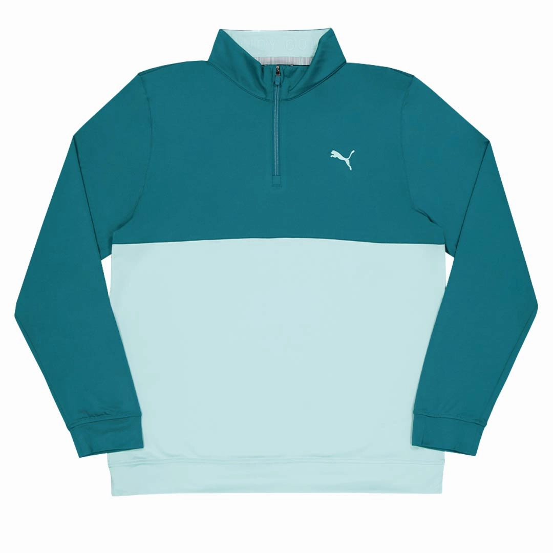 Agile Fit Colorfast Dye Process Puma - Men's Gamer Colorblock 1/4 Zip Sweater (532985 24)