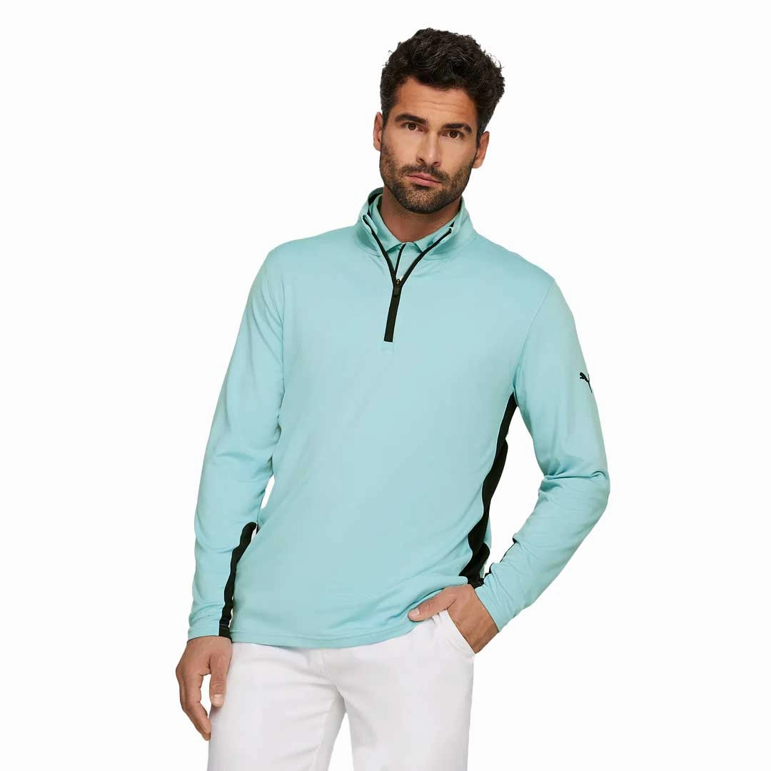 Puma - Men's Gamer Golf 1/4 Zip Pull Over Sweater (599127 43) Quick Release Zipper Features Dual Layer