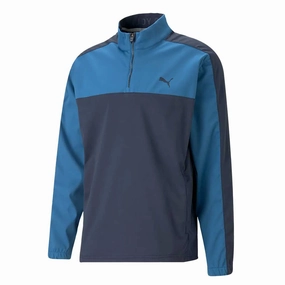 Puma - Men's Momentum Woven Quarter Zip Pullover Sweater (537468 03) Weekend Style