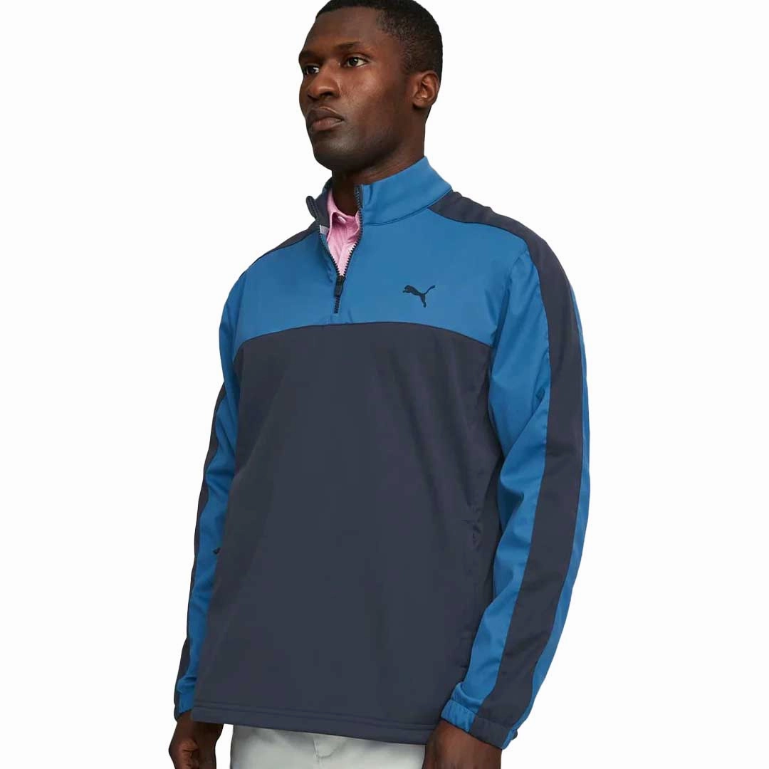 Soft Layers Ultra Fine Zippers Puma - Men's Momentum Woven Quarter Zip Pullover Sweater (537468 03)