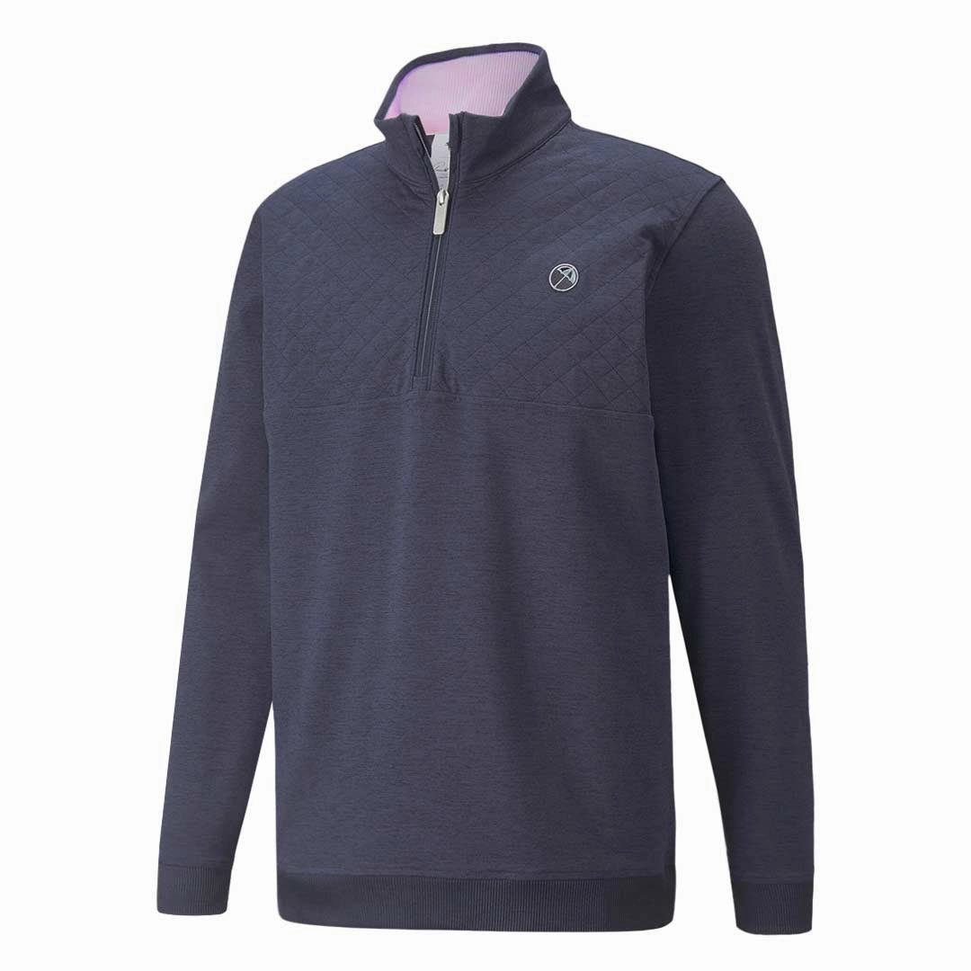 Mesh Ventilation Zones Weekend Style Puma - Men's Puma x Arnold Palmer Cloudspun Castle 1/4 Zip Sweater (533023 04)
