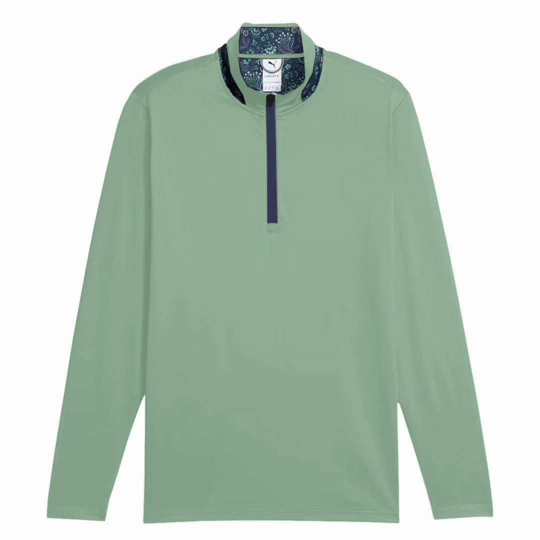 Smooth Coverage Flatlock Seam Finish Puma - Men's Puma x Liberty 1/4 Zip Pullover (621640 01)