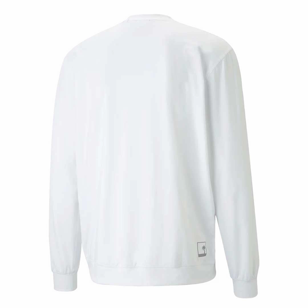 Compression Fit Puma - Men's Puma x Palm Tree Crew Midweight Crewneck Golf Sweatshirt (539206 01)