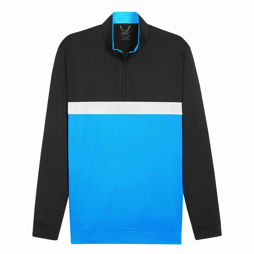Flexible Yoke Design Puma - Men's Pure Colourblock Golf 1/4 Zip Pullover (625887 03)