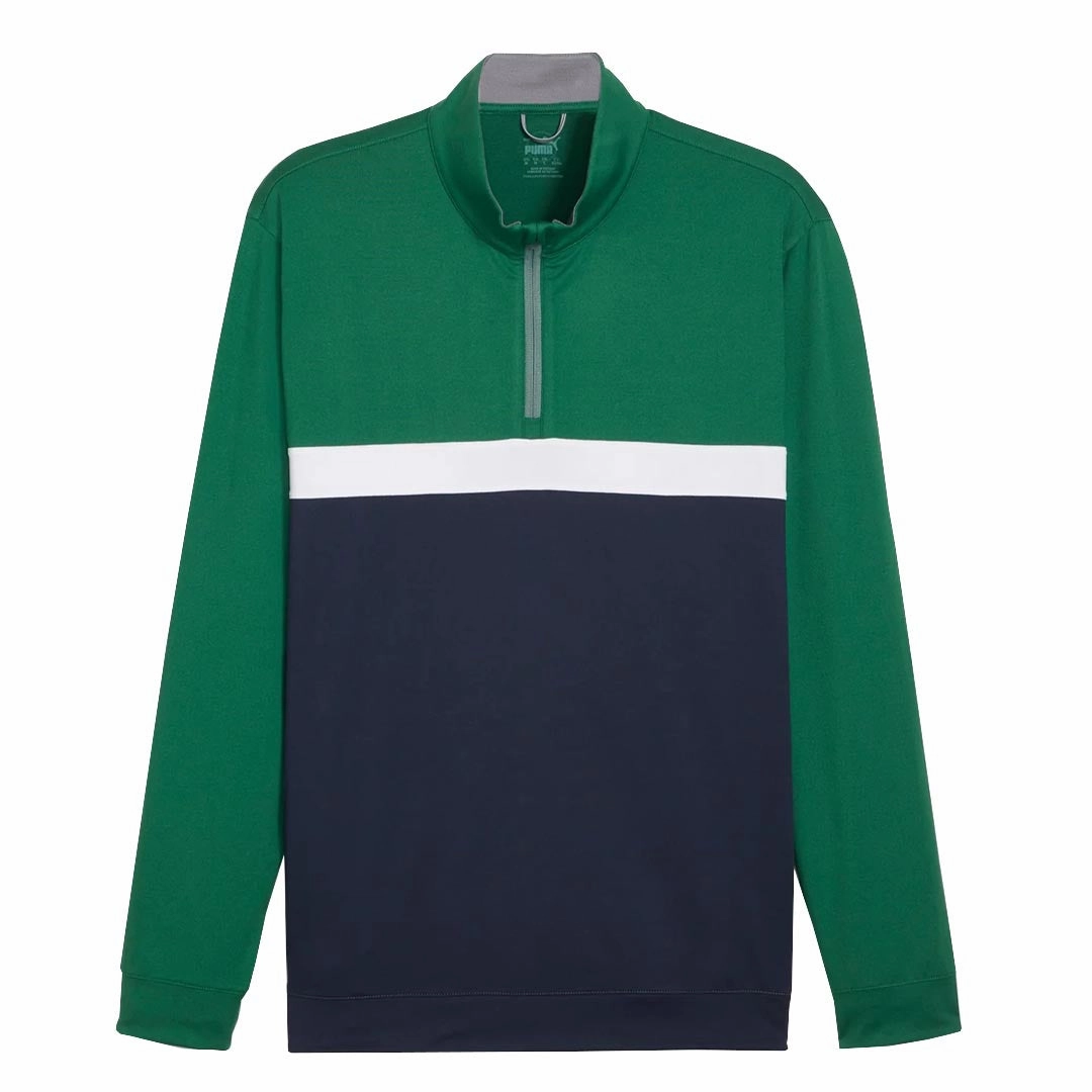 Puma - Men's Pure Colourblock Golf 1/4 Zip Pullover (625887 04) All-Day Wear Ribbed Hem Detail