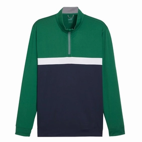 Puma - Men's Pure Colourblock Golf 1/4 Zip Pullover (625887 04) All-Day Wear Ribbed Hem Detail