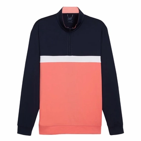Smooth Surface Finish Puma - Men's Pure Colourblock Golf 1/4 Zip Pullover (625887 06)