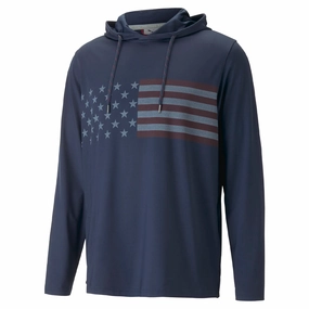 Training Gear Puma - Men's Volition Stars And Bars Golf Hoodie (537474 01)