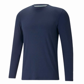 Puma - Men's You-v Long Sleeve Baselayer T-Shirt (539107 03) Friction Dispersing Weave Comfort Stretch Fit