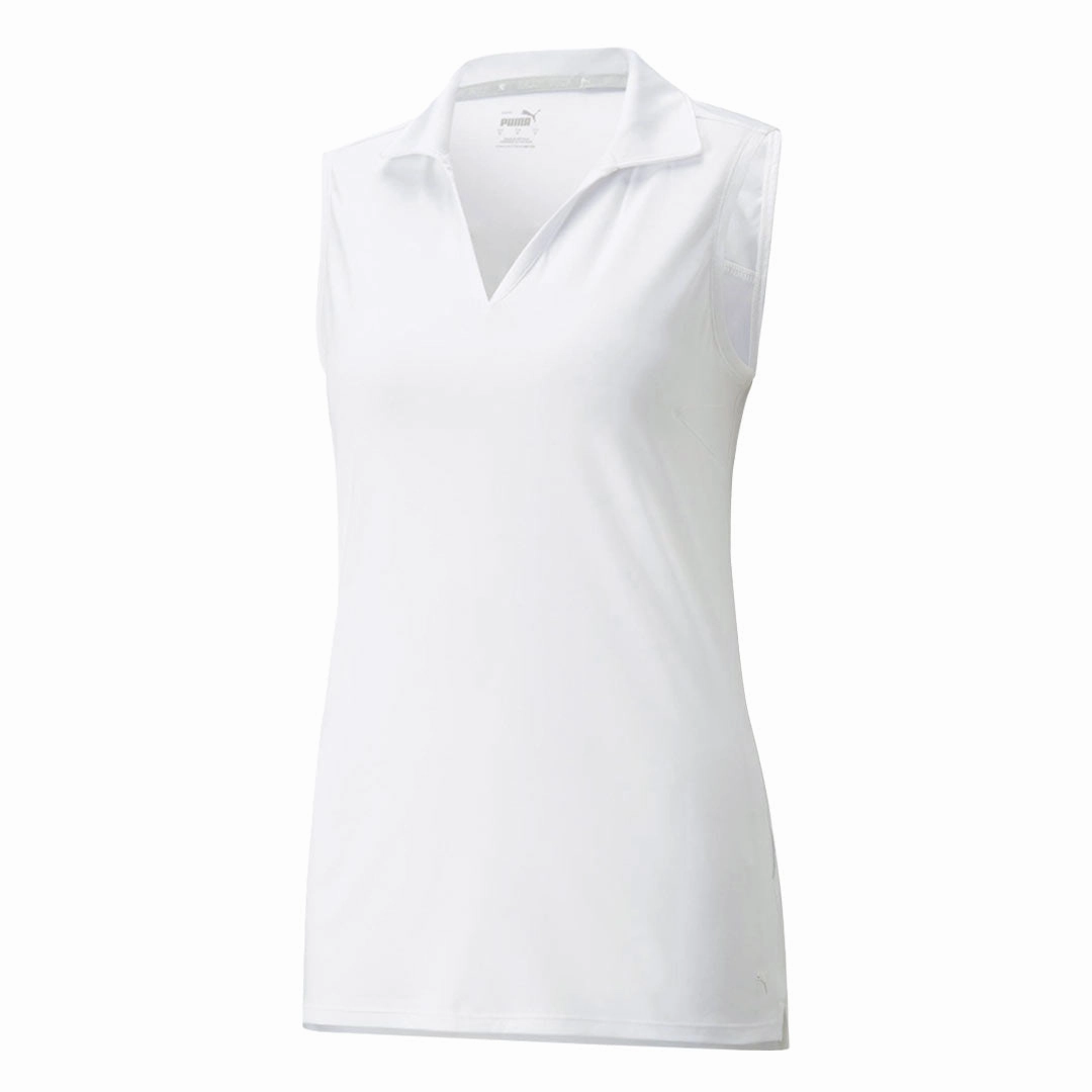 Puma - Women's Cloudspun Coast Sleeveless Polo (532992 01) Moisture Wicking Design Sublimation Ready Fabric