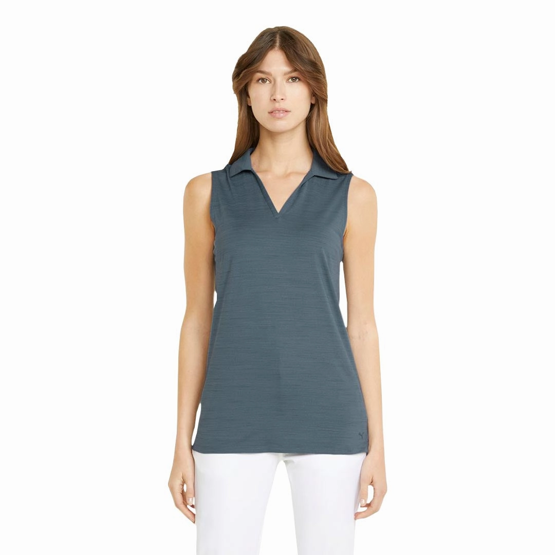 Sporty Feel Flexible Hemline Puma - Women's Cloudspun Coast Sleeveless Polo (532992 15)