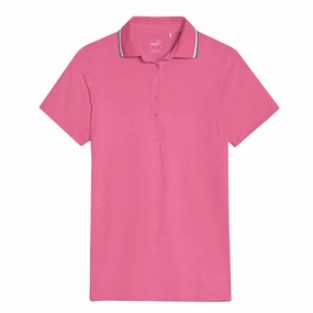 Puma - Women's Cloudspun Tipped Short Sleeve Polo (622155 02) UV Protection Fabric Flatlock Seam Finish