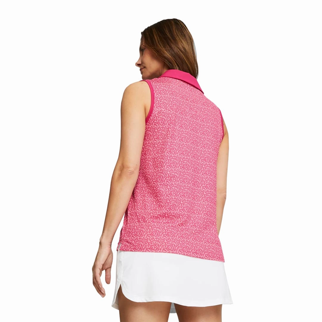 Puma - Women's CLOUDSPUN Valley Sleeveless Golf Polo (621636 04) Reinforced Hems Thermal Barrier Interlock