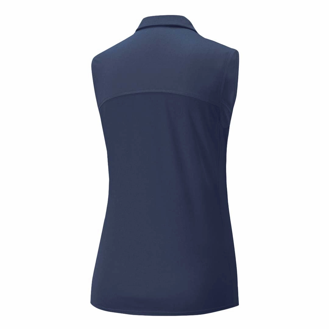 Puma - Women's Gamer Sleeveless Polo (532990 03) Zip Up Odor Resistant Coating