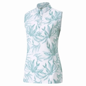 Puma - Women's MATTR Palm Sleeveless Polo (537500 03) Any Activity Anti Pilling Fabric Treatment