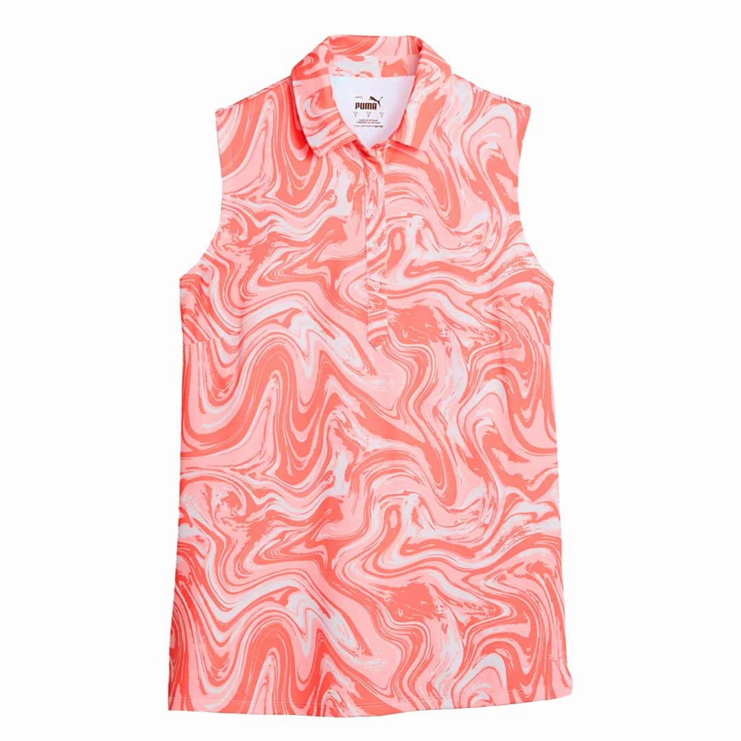 Layered Look Design Puma - Women's MATTR Sandstone Sleeveless Golf Polo (621634 02)
