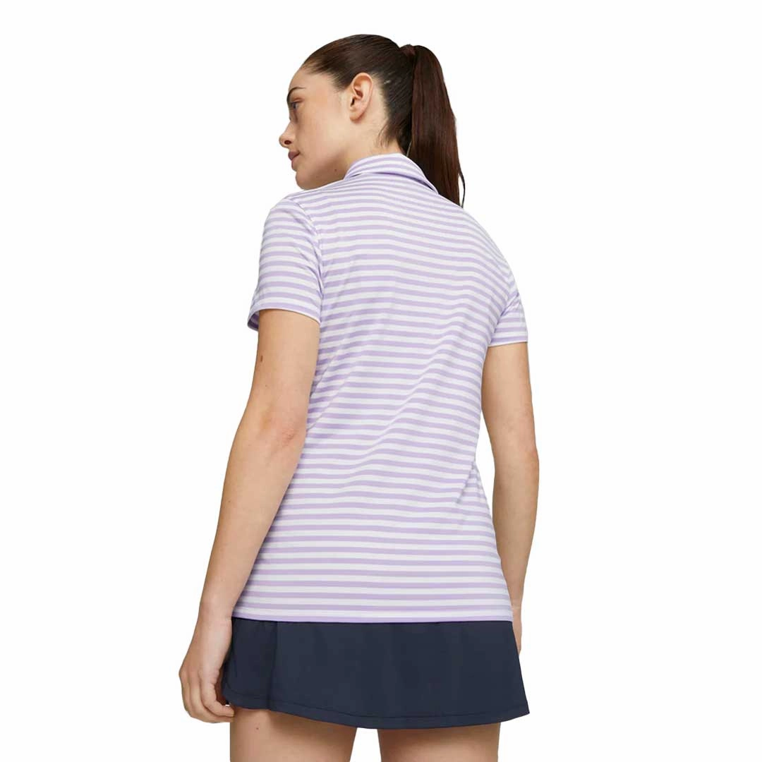 Puma - Women's MATTR Somer Stripe Short Sleeve Golf Polo (621880 06) Four Way Stretch