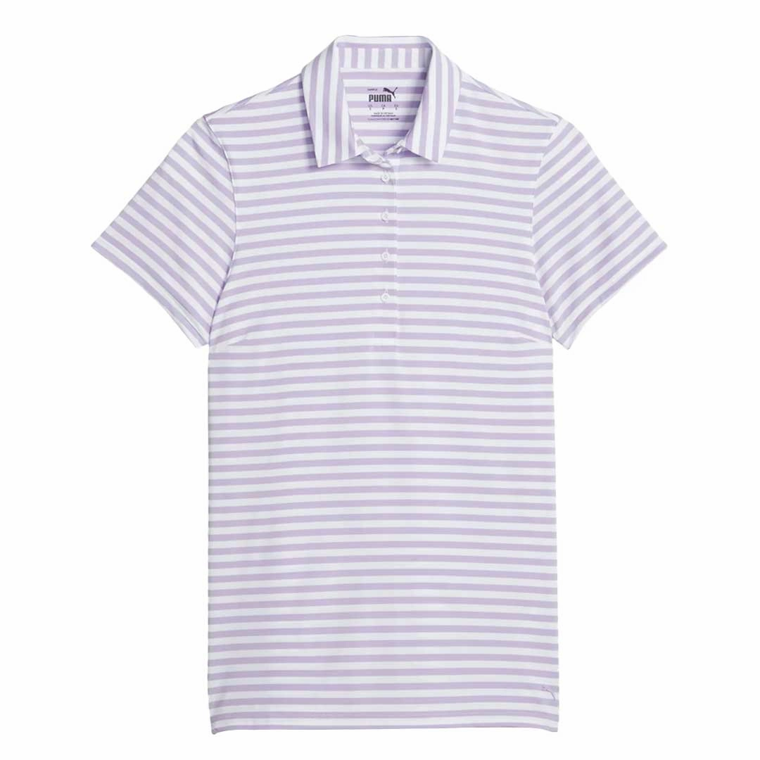 Core Support Puma - Women's MATTR Somer Stripe Short Sleeve Golf Polo (621880 06)