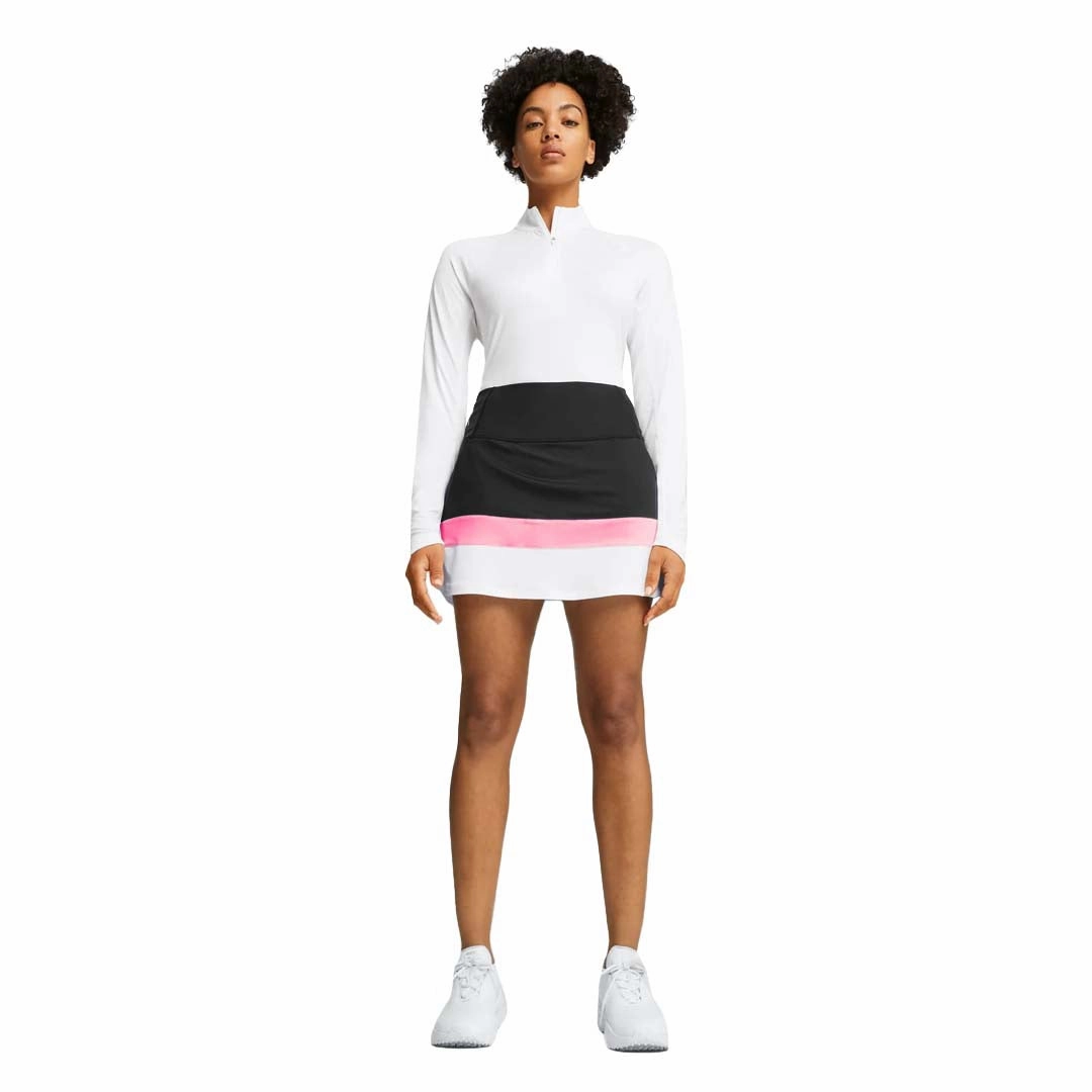 Puma - Women's PWRMESH Colorblock Skirt (622268 01) Elasticized Cuffs Durable Double Stitched Seams