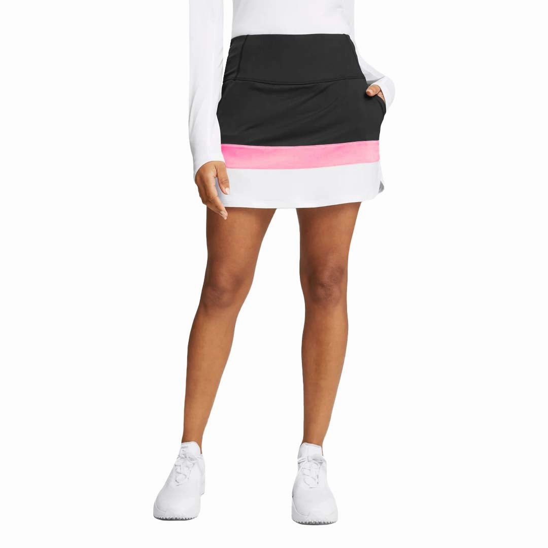 Puma - Women's PWRMESH Colorblock Skirt (622268 01) Wrinkle Resistant Finish