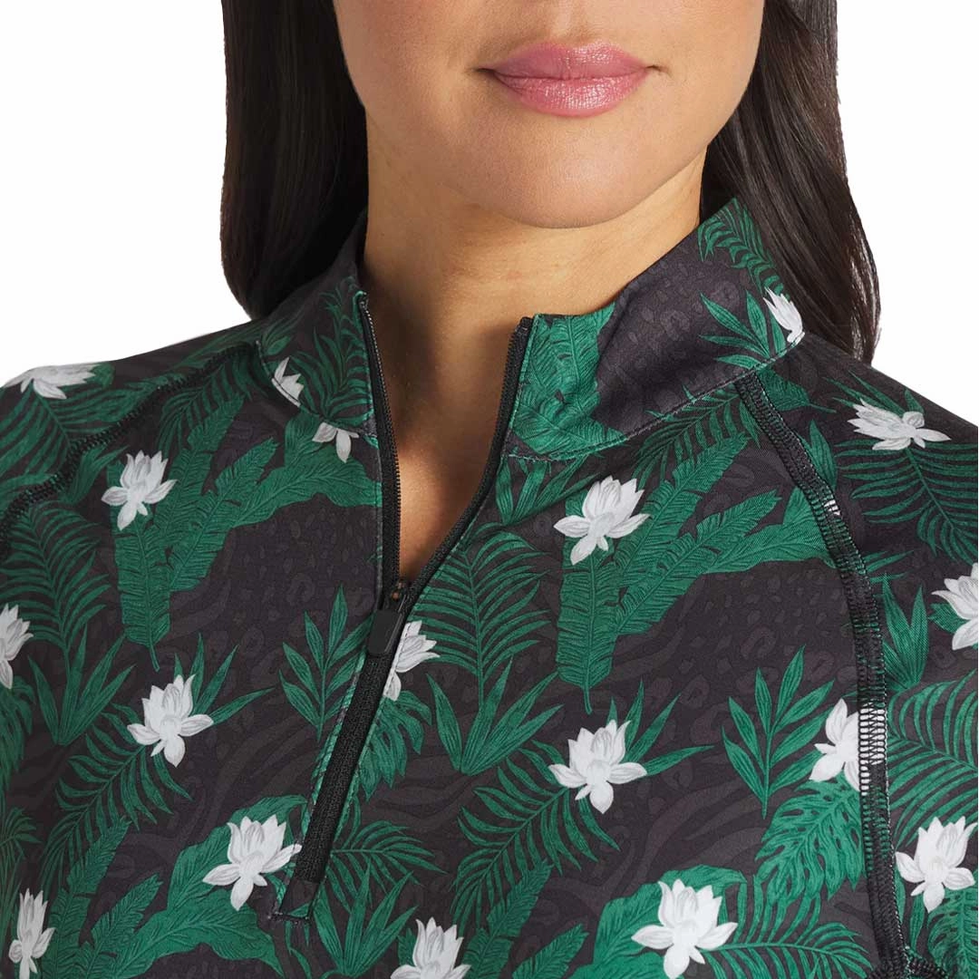 Puma - Women's You-V Tropic Golf Quarter Zip Sweater (623933 02) Tight Motion