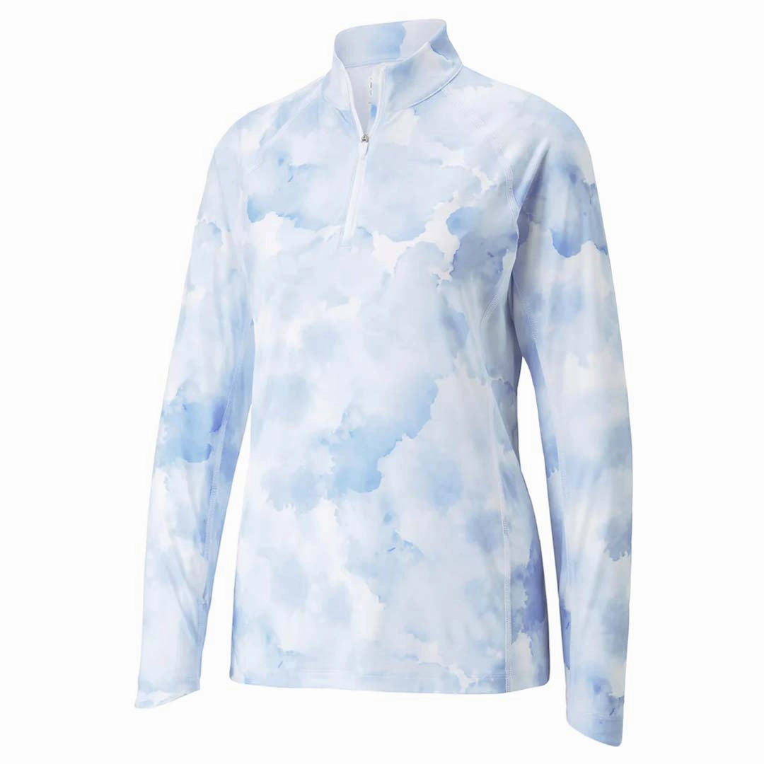 Puma - Women's YouV Cloud 1/4 Zip (539034 03) Contoured Silicone Grippers Night Run