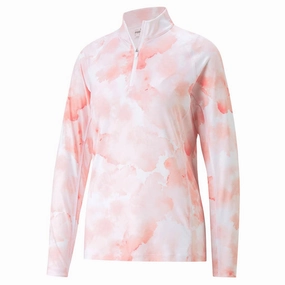 Puma - Women's YouV Cloud 1/4 Zip (539034 04) Durable Double Needle Hem Air Control