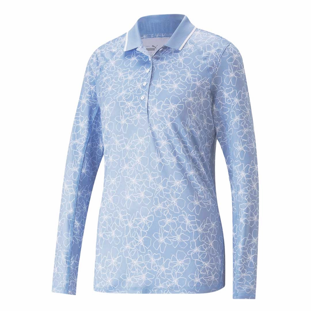 Puma - Women's YouV Island Flower Long Sleeve Polo (539037 02) Flex Fit Construction