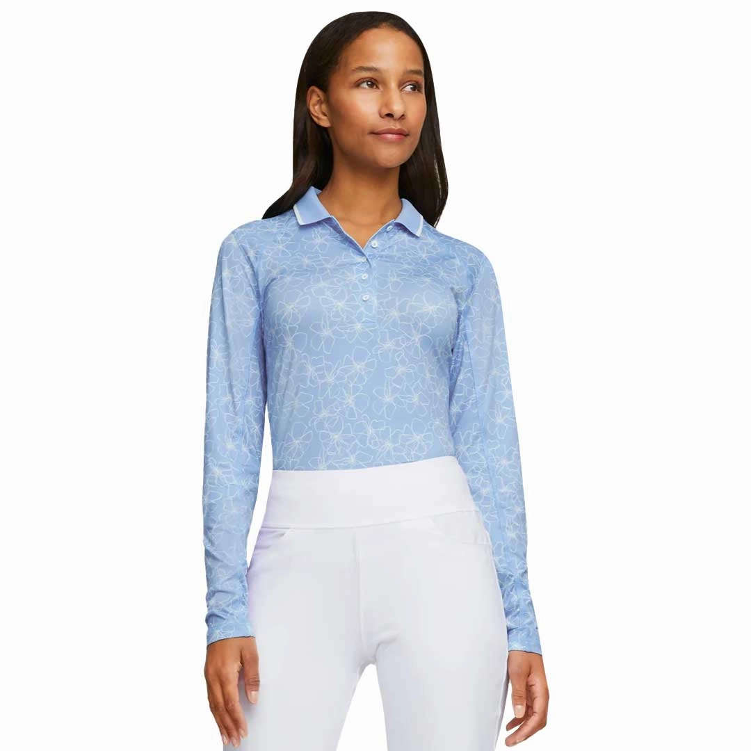 Puma - Women's YouV Island Flower Long Sleeve Polo (539037 02) Core Feel