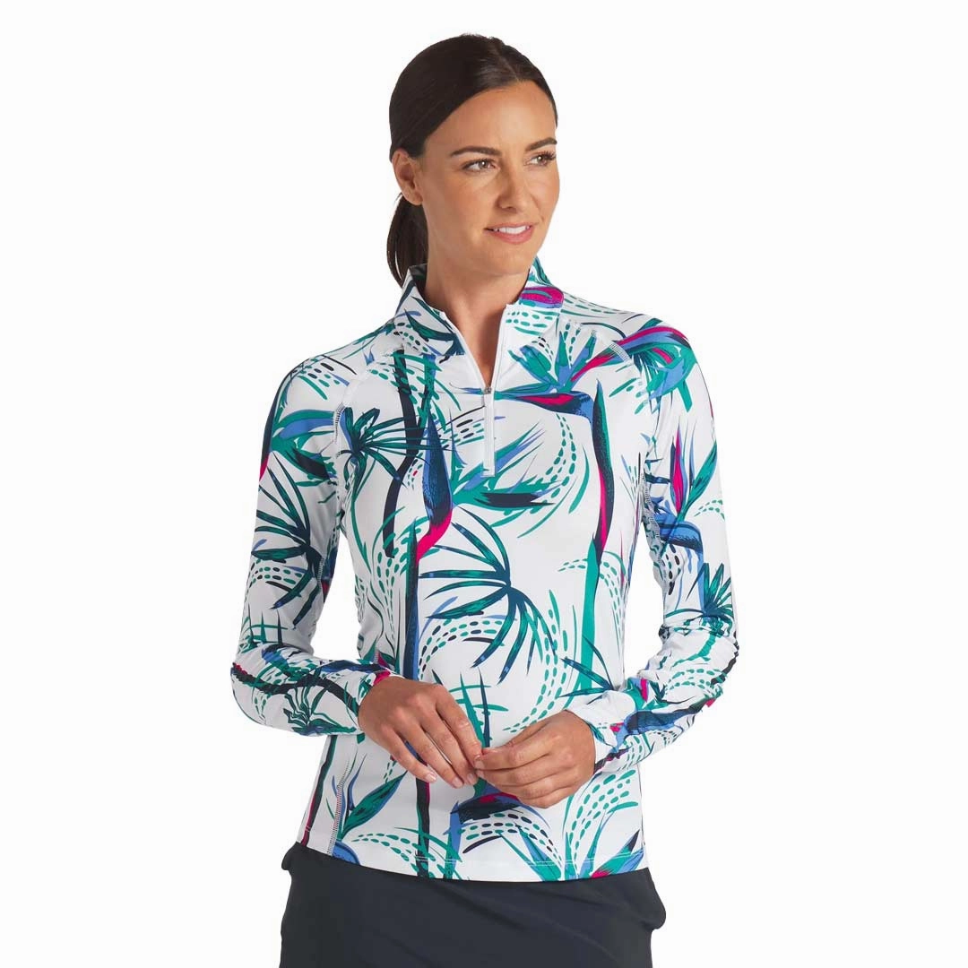 Puma - Women's YouV Paradise 1/4 Zip (625903 01) Relaxed Neckline