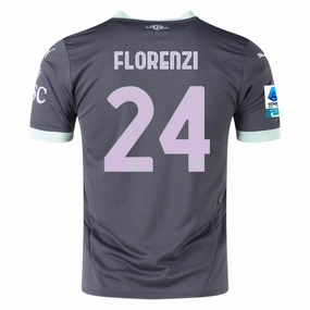 Low Impact Manufacturing Bold Trim Puma AC Milan Alessandro Florenzi Third Jersey w/ Serie A Patch 24/25 (Shadow Gray/Fresh Mint)