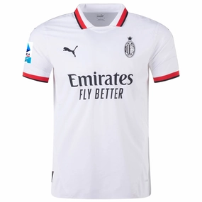 Contrast Binding Trim Motion Design Puma AC Milan Authentic Away Jersey w/ Series A Patch 24/25 (Puma White)
