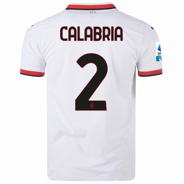 Quick Release Zipper Tech Puma AC Milan Authentic Davide Calabria Away Jersey w/ Series A Patch 24/25 (Puma White)