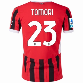 Natural Feel On The Go Puma AC Milan Authentic Fikayo Tomori Home Jersey w/ Serie A Patch 24/25 (Puma Red/Puma Black)