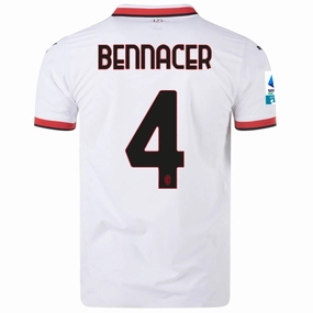 Elasticized Cuffs Thermoregulating Fabric Puma AC Milan Authentic Isma?l Bennacer Away Jersey w/ Series A Patch 24/25 (Puma White)