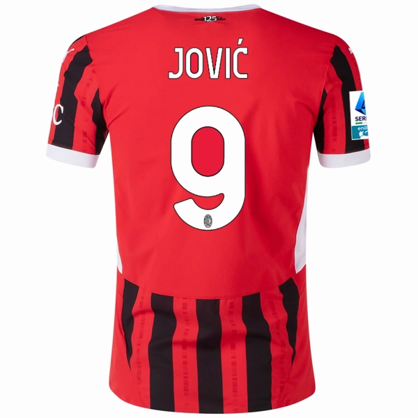 Modular Panel Layouts Puma AC Milan Authentic Luka Jovi? Home Jersey w/ Serie A Patch 24/25 (Puma Red/Puma Black)