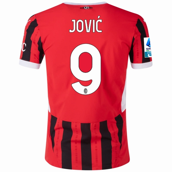 Thermal Conductive Yarn Daily Training Puma AC Milan Authentic Luka Jovi? Home Jersey w/ Serie A Patch 24/25 (Puma Red/Puma Black)