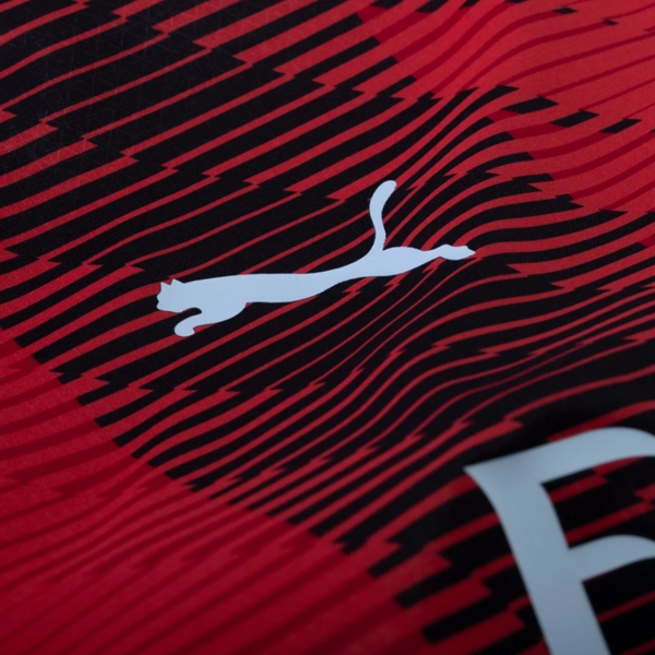 Laser Cut Ventilation Puma AC Milan Authentic Rafael Le?o Home Jersey w/ Serie A Patch 23/24 (Red/Puma Black)