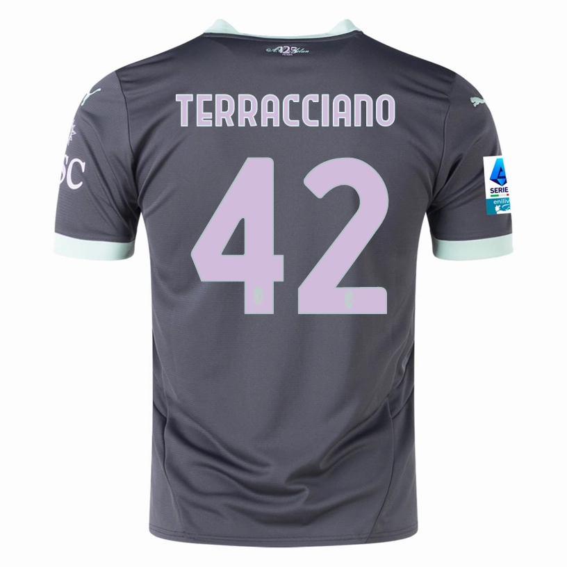 Friction control Heat Ready Puma AC Milan Filippo Terracciano Third Jersey w/ Serie A Patch 24/25 (Shadow Gray/Fresh Mint)