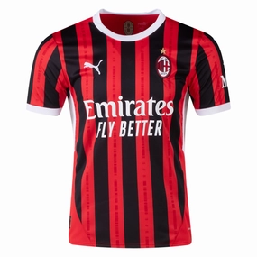 Puma AC Milan Home Jersey 24/25 (Puma Red/Puma Black) Double Layered Edge Reinforcement