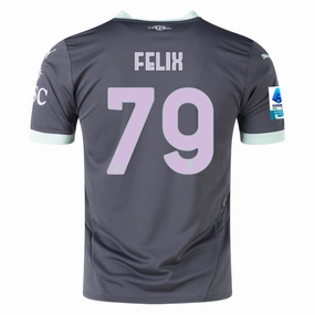 Puma AC Milan Joao Felix Third Jersey w/ Serie A Patch 24/25 (Shadow Gray/Fresh Mint) All Purpose Athletic Build